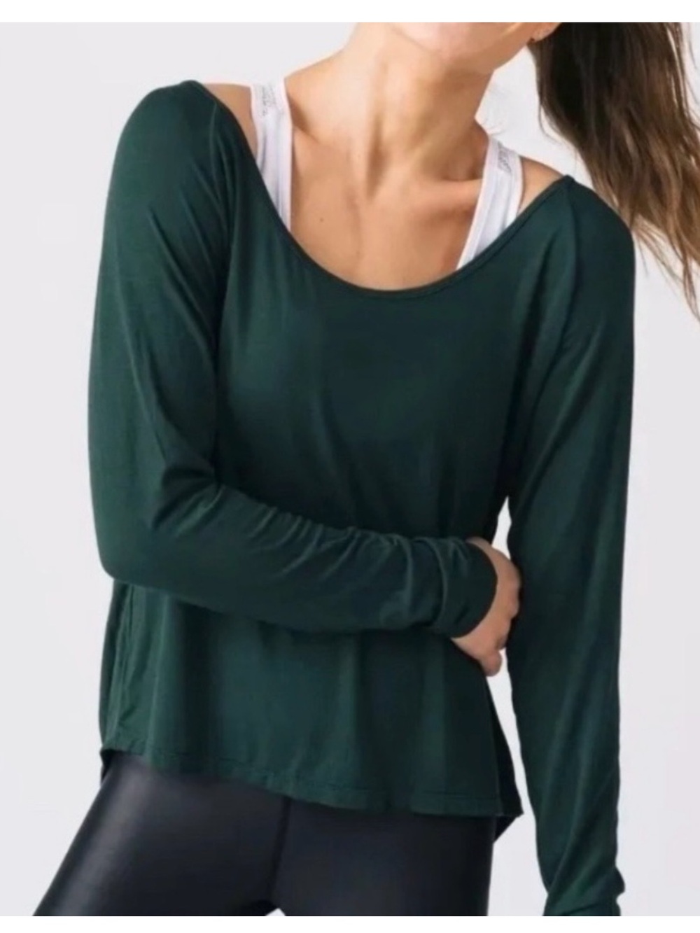 ZYIA Namaste Forest Green NWT Open Back Top Size XL